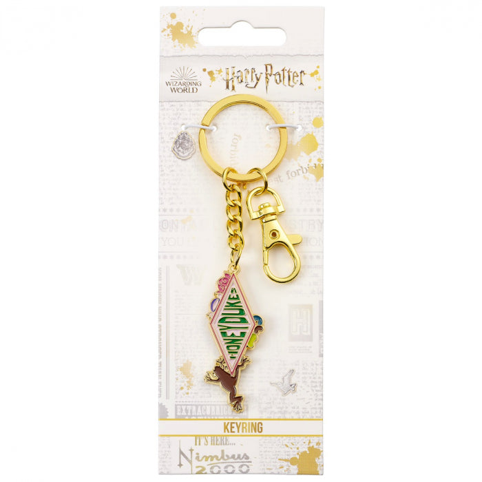 Load image into Gallery viewer, Honeydukes Sweet Shop Chocolate Frog (Harry Potter) Logo Keychain
