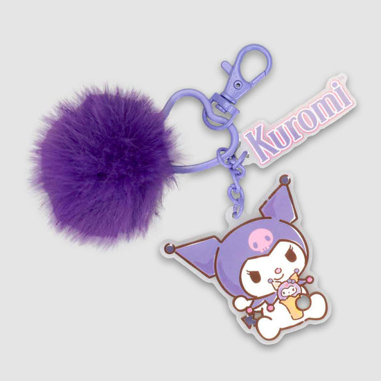 Load image into Gallery viewer, Kuromi (Hello Kitty and Friends) Sanrio Purple Charm Keychain
