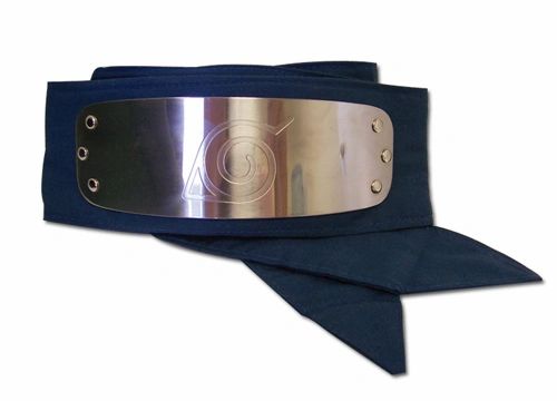 In the beloved anime Naruto,  forehead protector is a headband composed of a metal plate and a band of cloth. These iconic headbands are worn by most shinobi and are engraved with the symbol of their hidden village. Leaf Village is Naruto's village.   This fully licensed forehead protector replica features a sturdy metal plate with a stunning reflective shine, a laser engraved Hidden Village symbol, and long fabric ties. 
