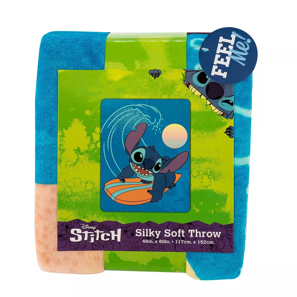 Lilo & Stitch Surfing Silk Touch Throw Blanket