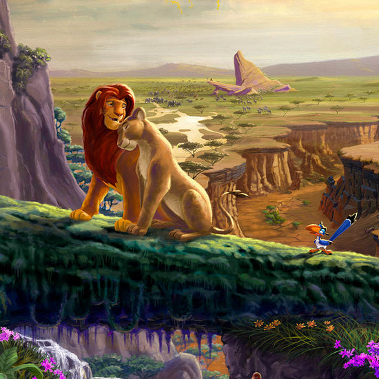 Return to Pride Rock (The Lion King) Disney Thomas Kinkade Framed Art Print
