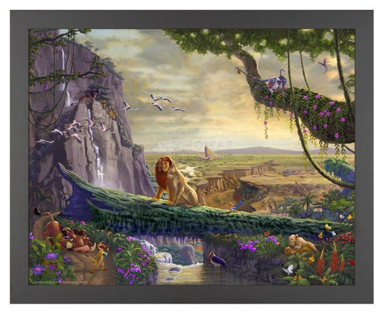 Return to Pride Rock (The Lion King) Disney Thomas Kinkade Framed Art Print
