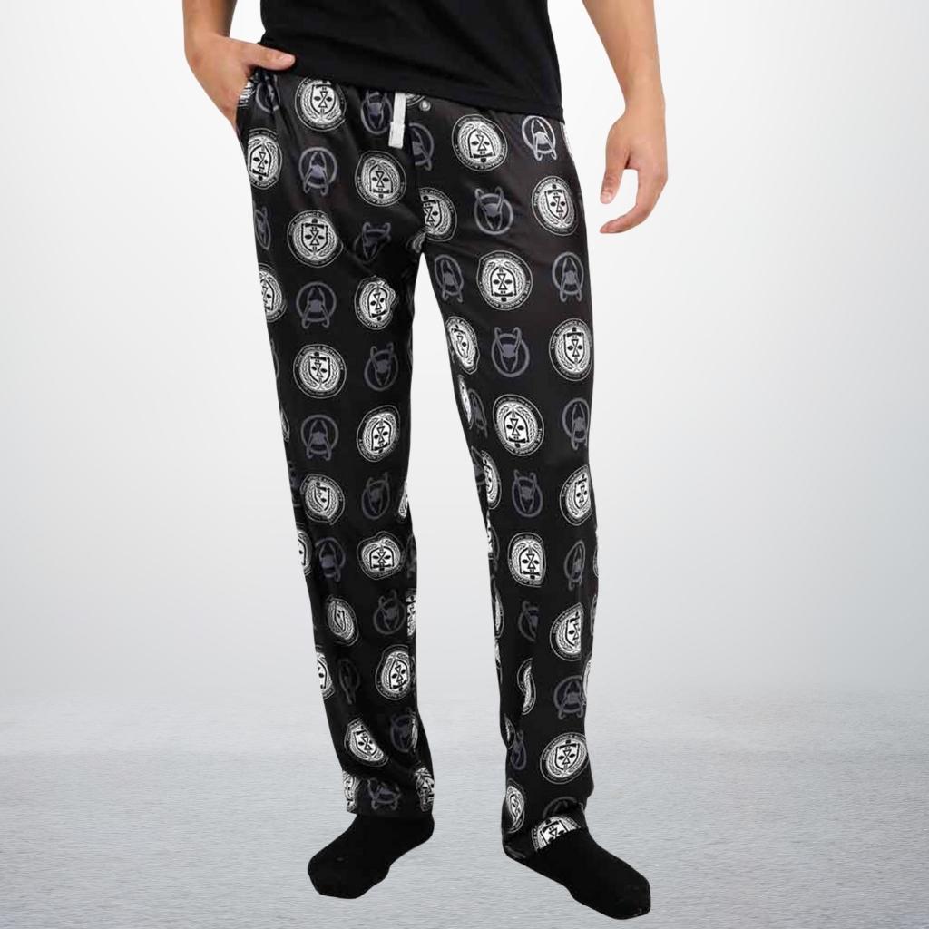 Loki Helmet & Time Variance Authority Symbols (Marvel) AOP Lounge Pants