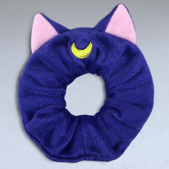 Luna Cat (Sailor Moon) Scrunchy Plush Hair Band with Cat Ears