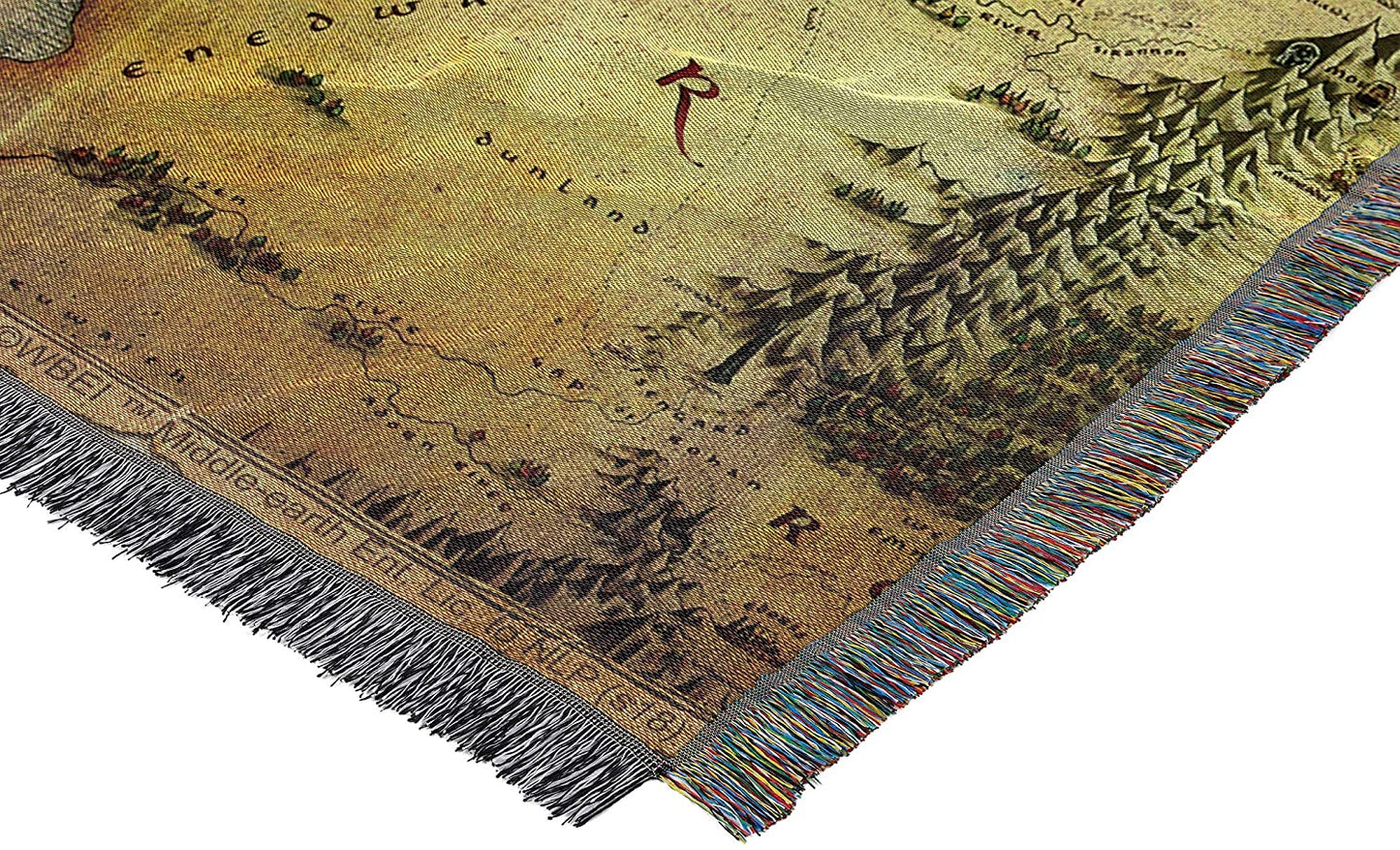 Middle Earth Lord of the Rings Woven Tapestry Throw Blanket