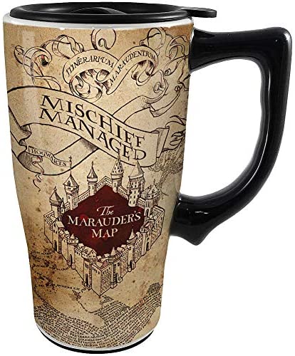 Load image into Gallery viewer, Marauders Map (Harry Potter) Ceramic Travel Mug
