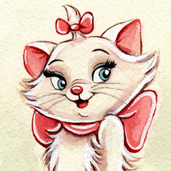 Marie "Fancy Kitten" (Aristocats) Disney Watercolor Art Print