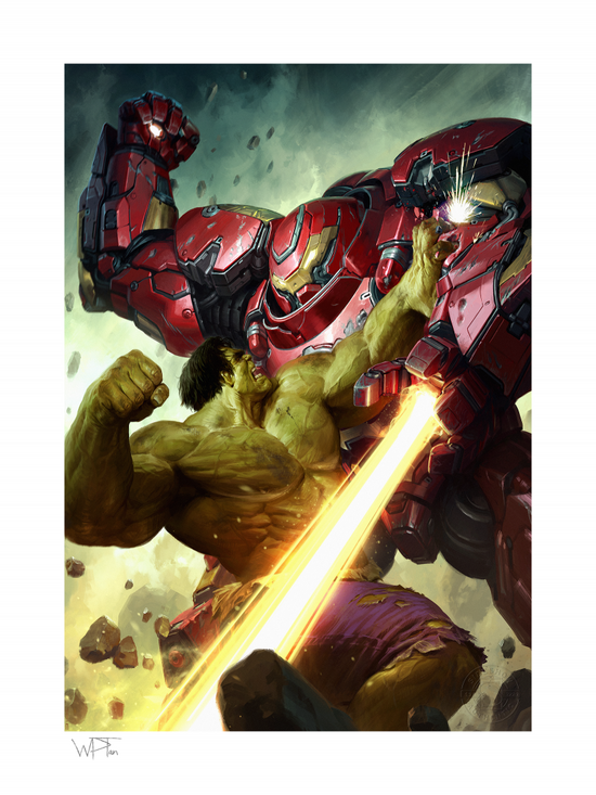 Hulk vs. Hulkbuster (Marvel Comics) Premium Art Print