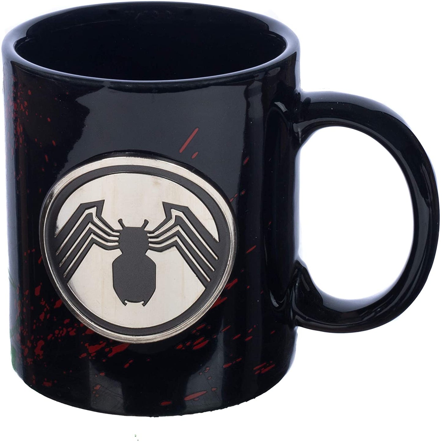 Load image into Gallery viewer, Marvel Venom 12oz Ceramic Mug With Sculpted Metal Emblem
