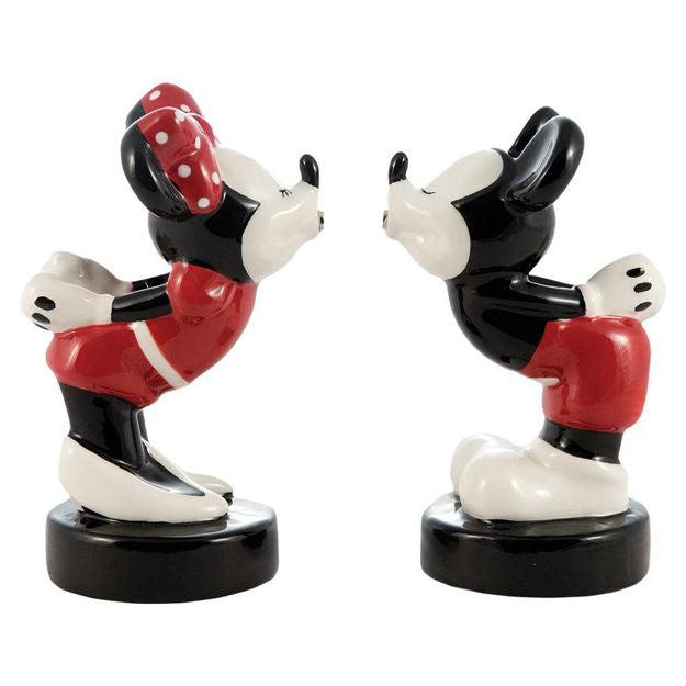 Load image into Gallery viewer, Mickey &amp;amp; Minnie Mouse Kissing (Disney Classic) Ceramic Salt &amp;amp; Pepper Shaker Set
