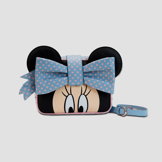 Load image into Gallery viewer, Minnie Mouse (Disney) Pastel Polka Dot Crossbody Bag by Loungefly
