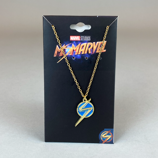 Ms. Marvel Lightning Bolt Logo (Marvel) Metal Necklace