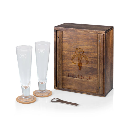 Mythosaur Skull (Star Wars: The Mandalorian) Wooden Beverage Glass Gift Set