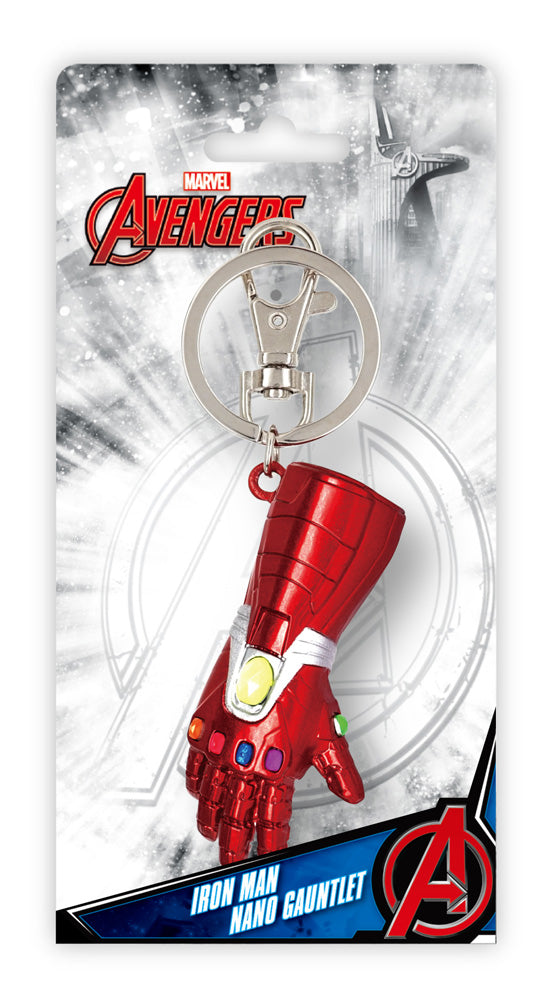 Load image into Gallery viewer, Nano Gauntlet Marvel Infinity Saga 3D Pewter Keychain
