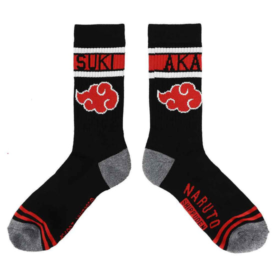 Naruto and Akatsuki Symbols Crew Socks 3 Pair Set
