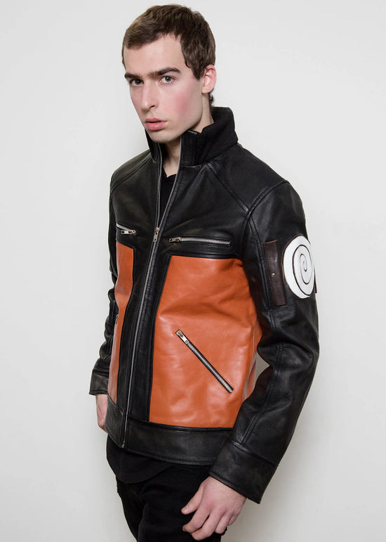 Load image into Gallery viewer, Naruto Shippuden Orange Leather Jacket by Luca Designs
