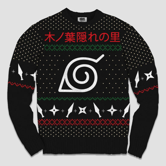 Load image into Gallery viewer, Hidden Leaf Pattern (Naruto Shippuden) Holiday Fleece Sweater
