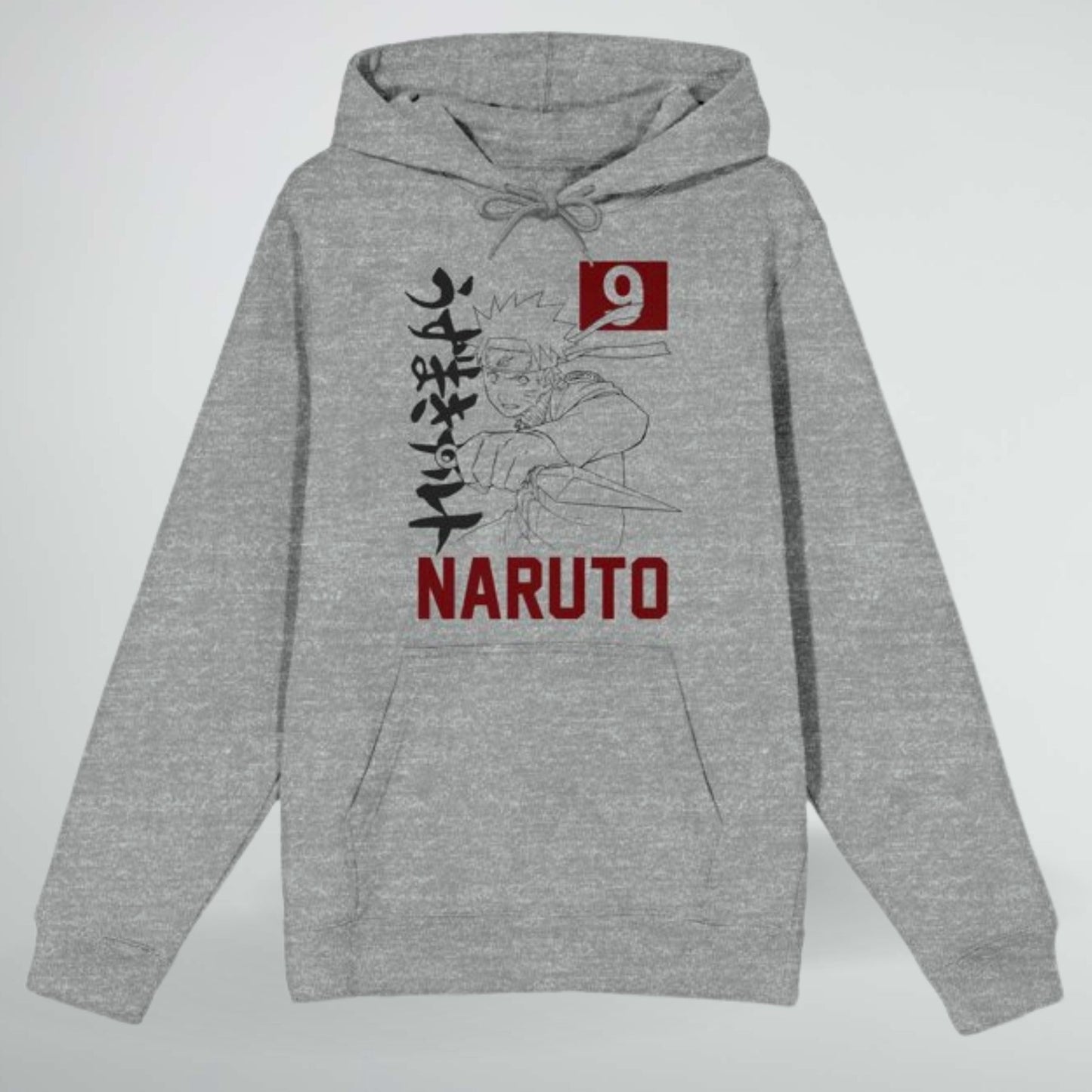 Naruto Uzumaki (Naruto Shippuden) Athletic Grey Hoodie Sweatshirt