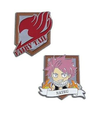 Natsu & Fairy Tail Emblem Enamel 2 Pin Set