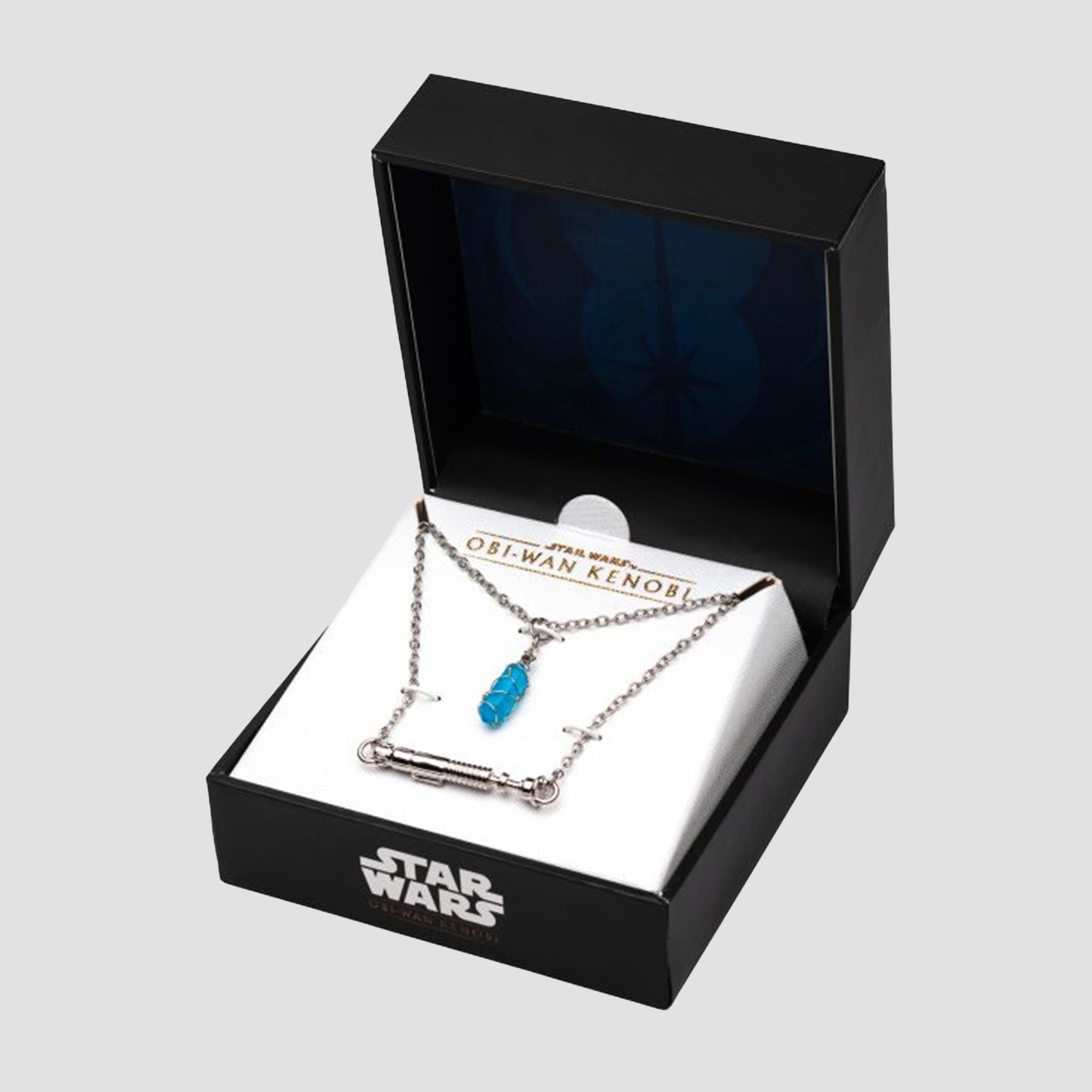 Star Wars Obi-Wan Kenobi Lightsaber and Kyber Crystal Tier Pendant Necklace