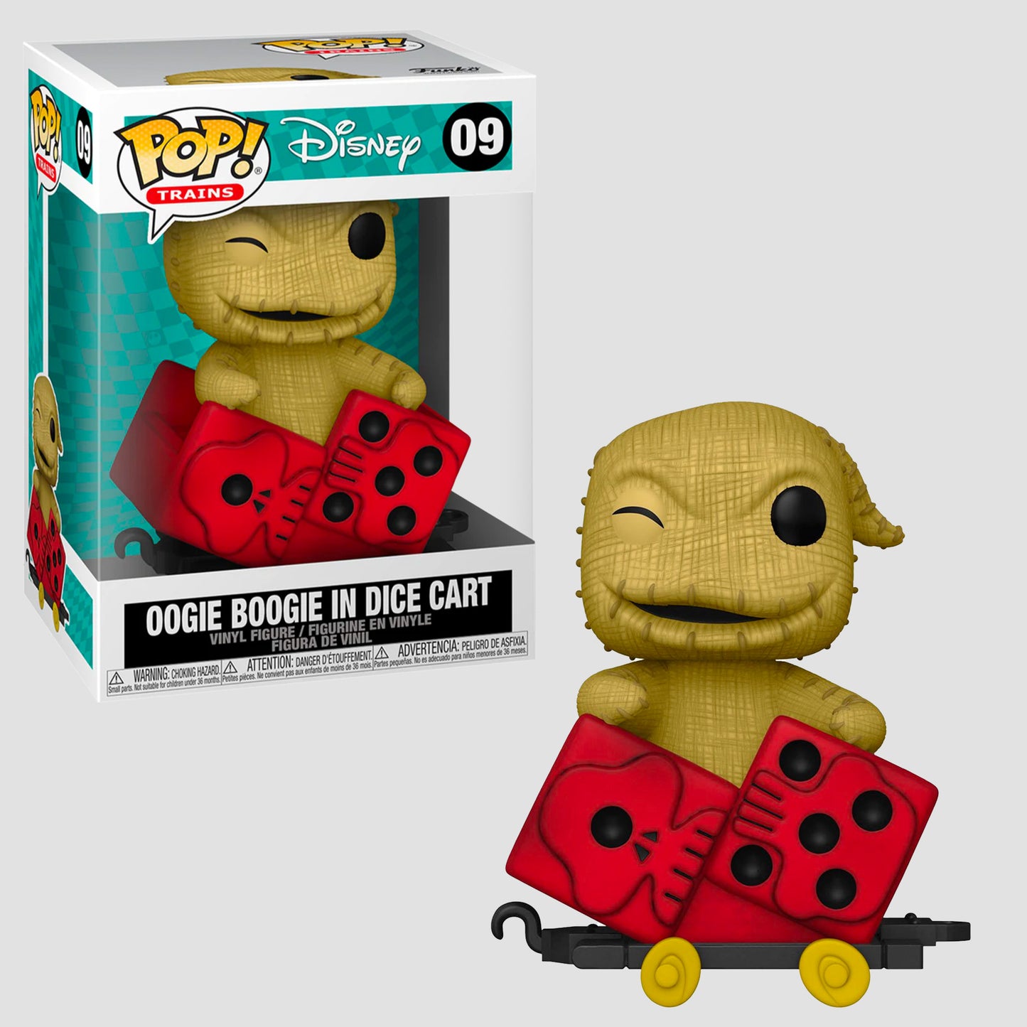 Load image into Gallery viewer, Oogie Boogin in Dice Cart (Nightmare Before Christmas) Disney Trains Funko Pop!
