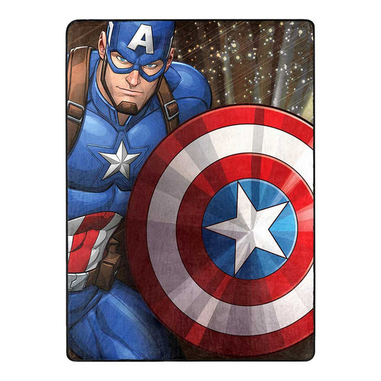 Captain America Silk Touch Marvel Throw Blanket