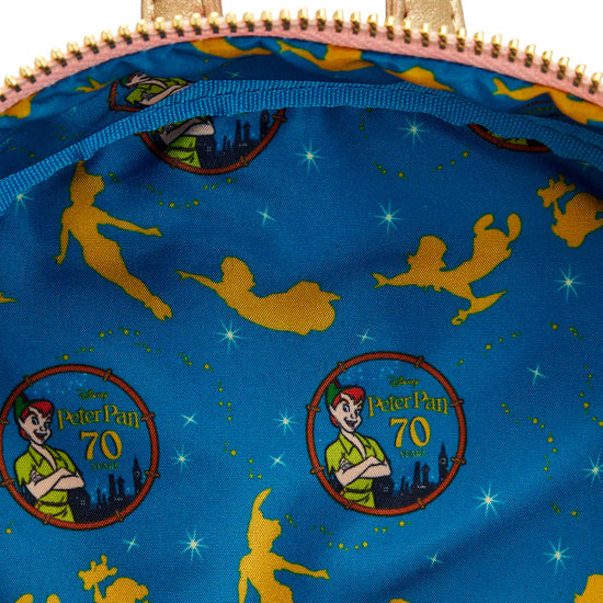 Load image into Gallery viewer, Peter Pan &amp;quot;You Can Fy!&amp;quot; (Disney) 70th Anniversary Mini Backpack by Loungefly
