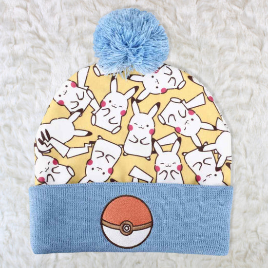 Pikachu Pokemon Pastel Pom Beanie Hat