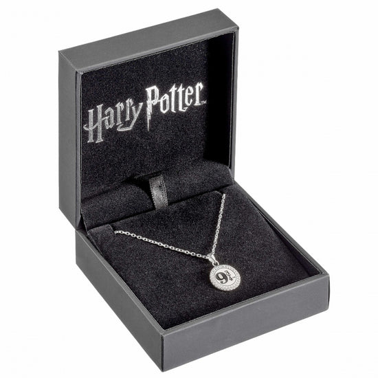 Load image into Gallery viewer, Platform 9 3/4 (Harry Potter) Crystal Necklace in Sterling Silver
