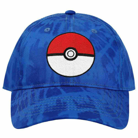 Pokemon Embroidered Pokeball Blue Tye Dye Hat