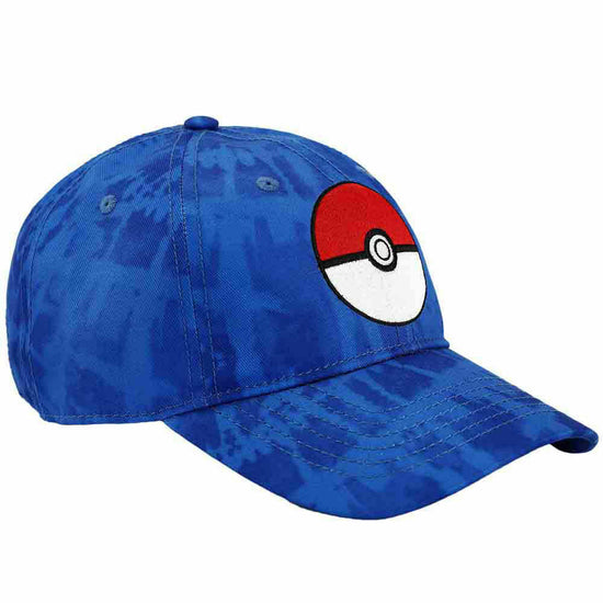 Pokemon Embroidered Pokeball Blue Tye Dye Hat