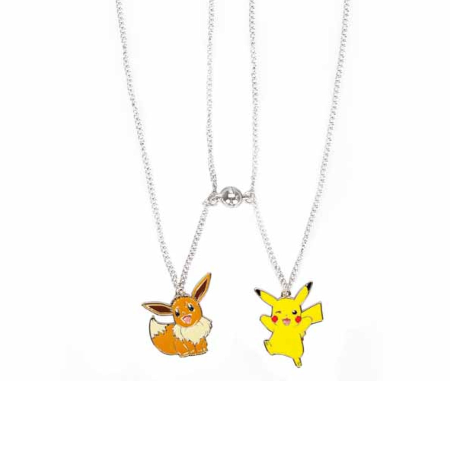 Pikachu & Eevee Pokemon Magnetic Necklace Set