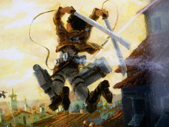 Colossal Titan Cityscape (Attack on Titan) Premium Art Print