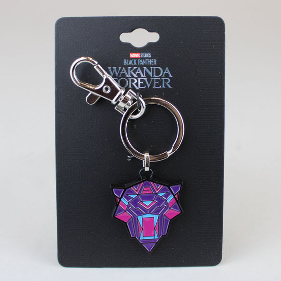 Load image into Gallery viewer, Purple Panther Logo (Black Panther: Wakanda Forever) Marvel Keychain
