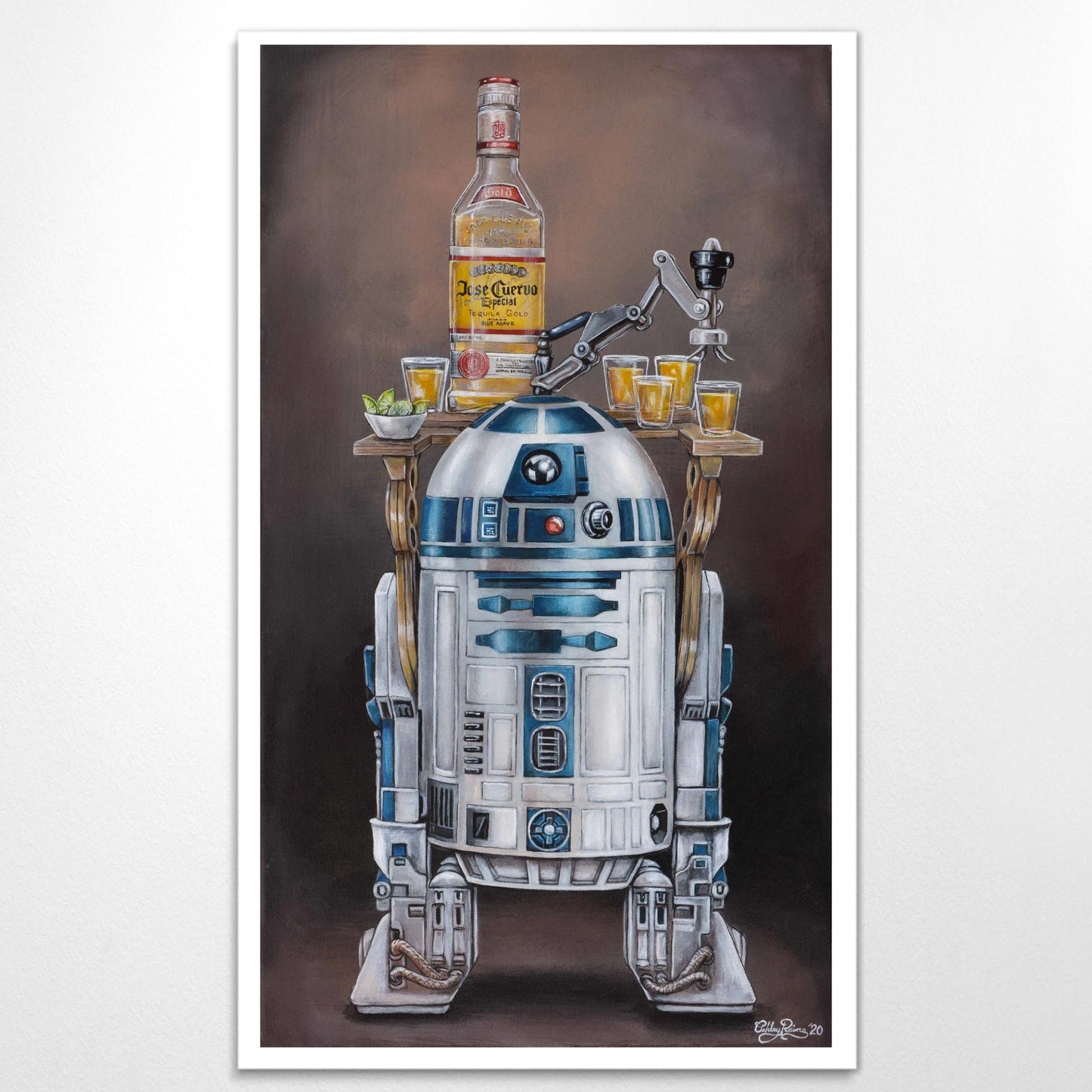 "R2-Drank2" R2-D2 Cantina Bar (Star Wars) Parody Art Print