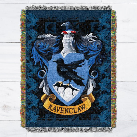 Load image into Gallery viewer, Ravenclaw Crest (Harry Potter) Woven Tapestry Throw Blanket
