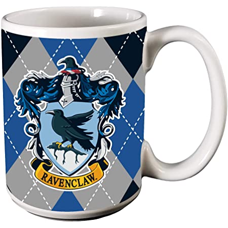 Load image into Gallery viewer, Ravenclaw House (Harry Potter) Argyle Pattern Ceramic Mug
