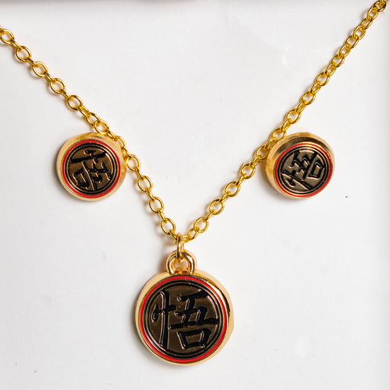 Load image into Gallery viewer, Goku Symbol (Dragon Ball Z) Necklace &amp;amp; Stud Earring Set
