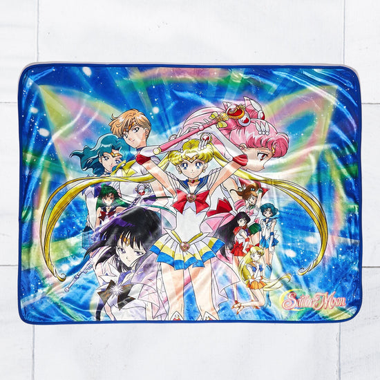 Load image into Gallery viewer, Sailor Moon Group (Sailor Moon) 46&amp;quot; by 60&amp;quot; Sublimation Fleece Throw Blanket

