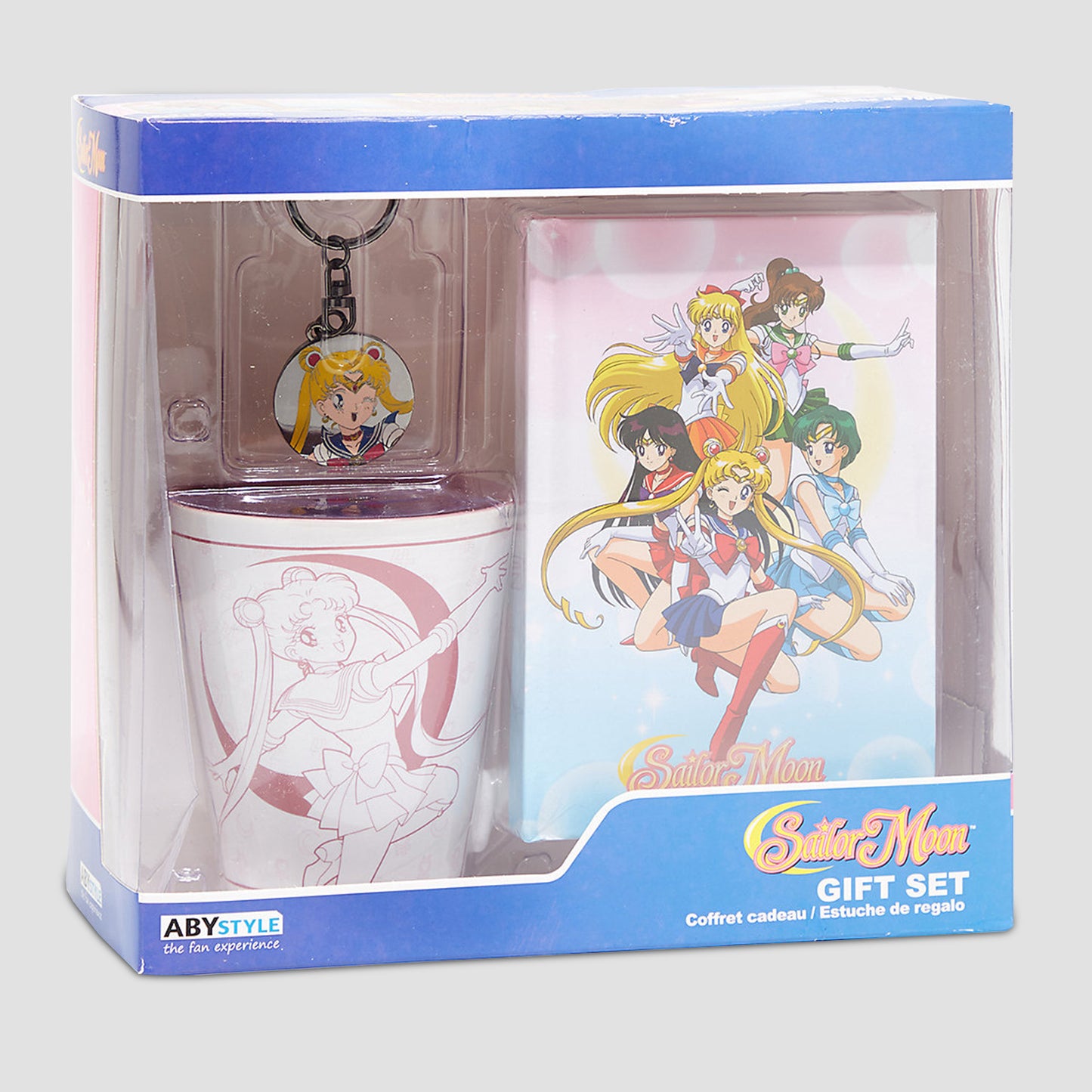 Load image into Gallery viewer, Sailor Moon Sailor Scouts (Sailor Moon) Glass, Journal, &amp;amp; Pin Gift Set
