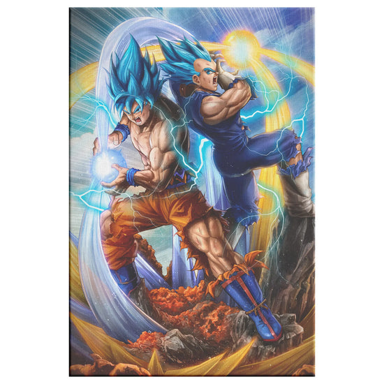 Goku and Vegeta Saiyan Saviors Dragon Ball Art Print