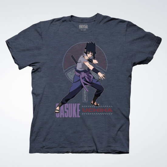 Sasuke Naruto Heather Navy Shirt