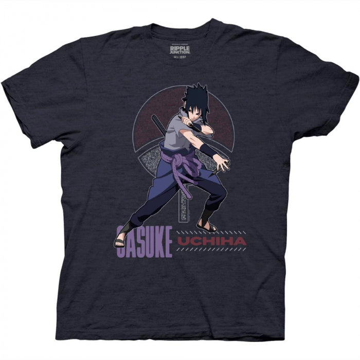 Load image into Gallery viewer, Sasuke Uchiha (Naruto Shippuden) Heather Navy Unisex Shirt
