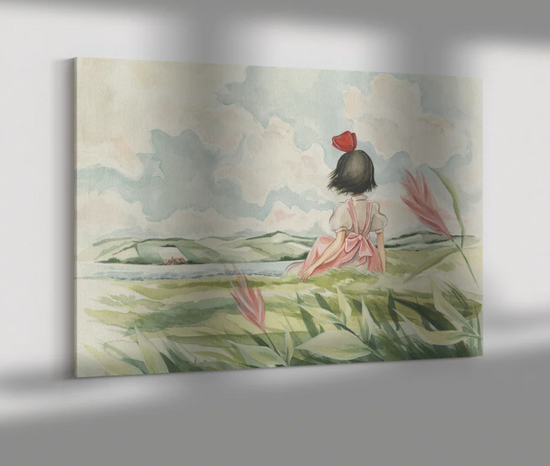 Load image into Gallery viewer, Kiki&amp;#39;s Delivery Service (Studio Ghibli) Watercolor Art Print
