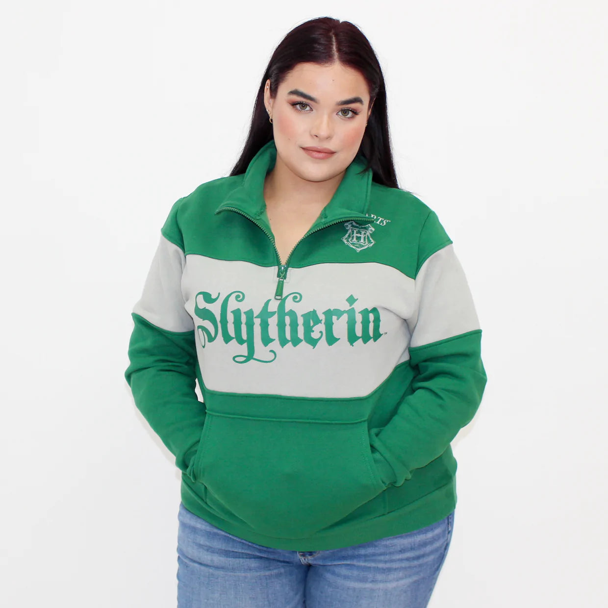 Load image into Gallery viewer, *Clearance* Slytherin (Harry Potter) Pullover Sweater by Cakeworthy
