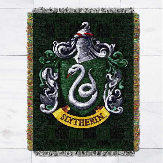 Slytherin Crest (Harry Potter) Woven Tapestry Throw Blanket