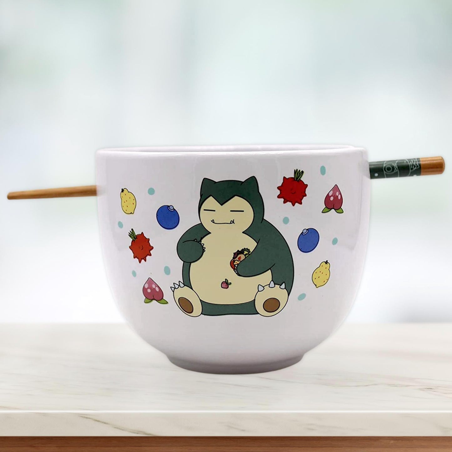 Snorlax with Berries (Pokemon) 5" Ceramic Bowl with Chopsticks