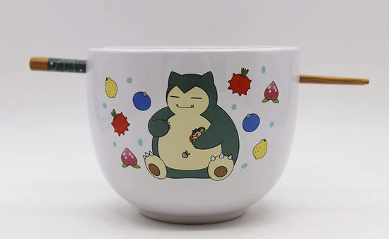 Snorlax with Berries (Pokemon) 5" Ceramic Bowl with Chopsticks