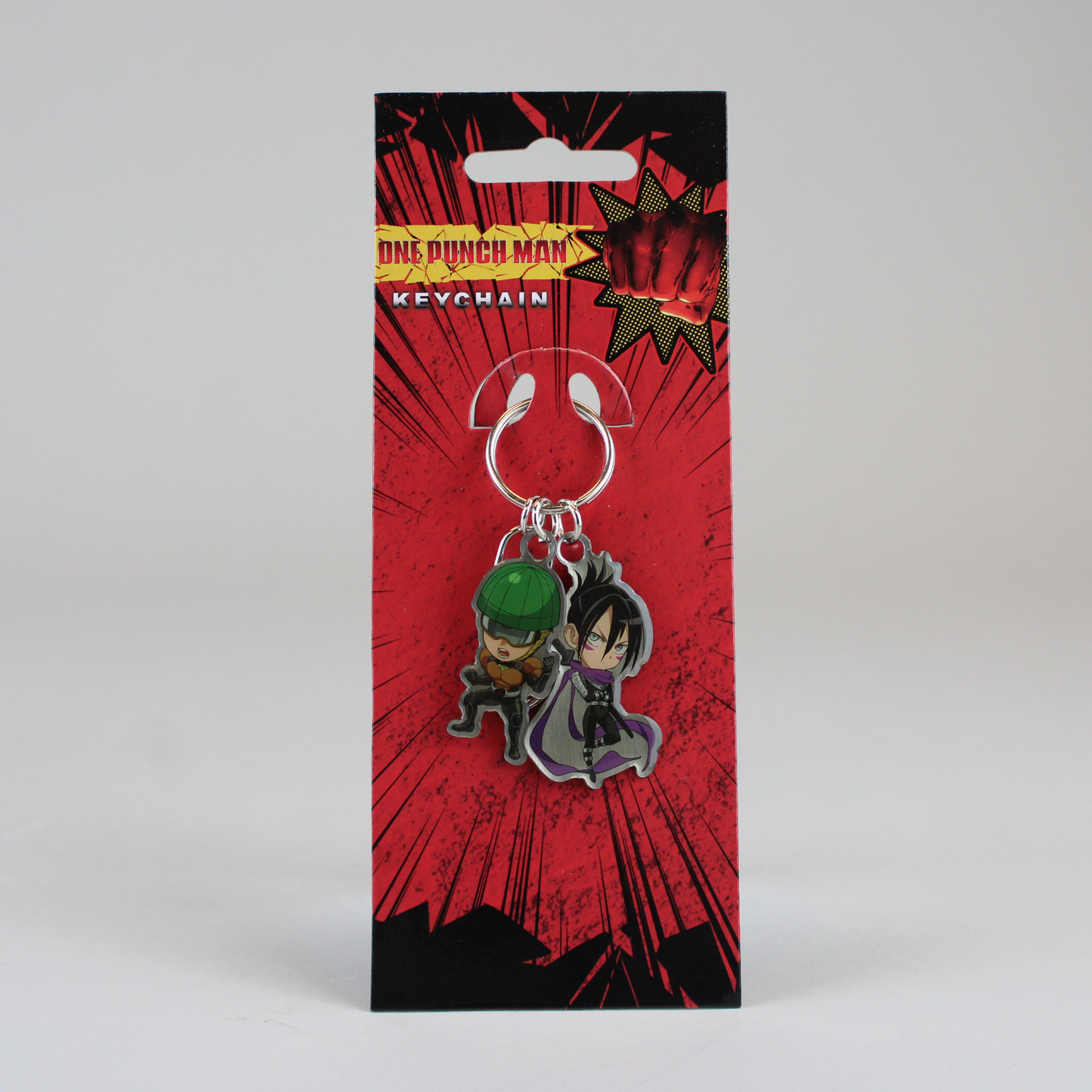 Load image into Gallery viewer, Chibi Sonic &amp;amp; Mumen Rider (One Punch Man) Metal Enamel Keychain
