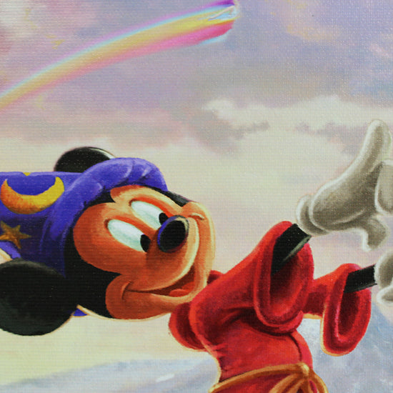 Sorcerer Mickey "Fantasia" (Disney) Wrapped Canvas Art Print